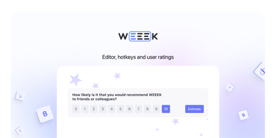 WEEEK Week #63: editor, hotkeys and user ratings