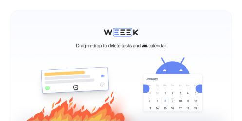 WEEEK Week #45: Drag-n-drop to delete and calendar on Android