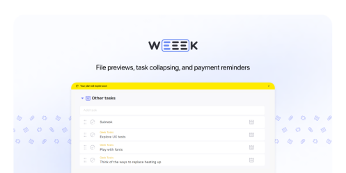 WEEEK Week #53: File previews, task collapsing, and payment reminders