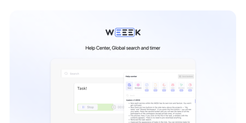 WEEEK Week #54: Help Center, Global Search and Timer