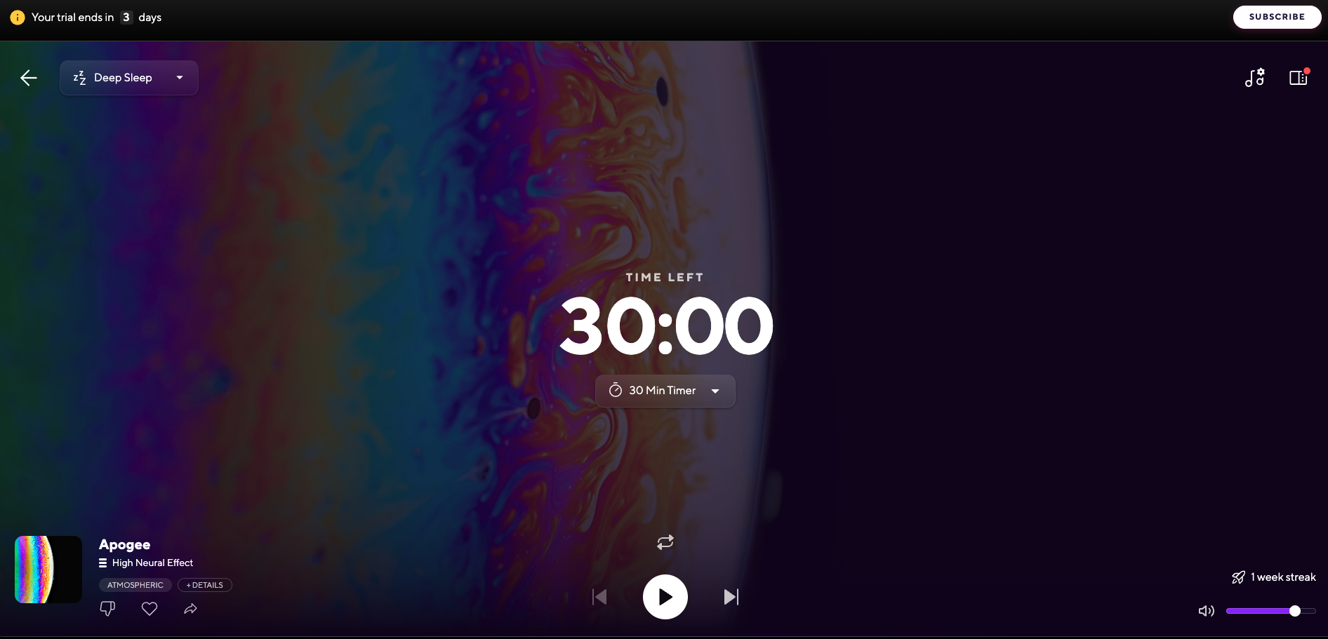 Brain.fm для концентрации Помодоро для концентрации