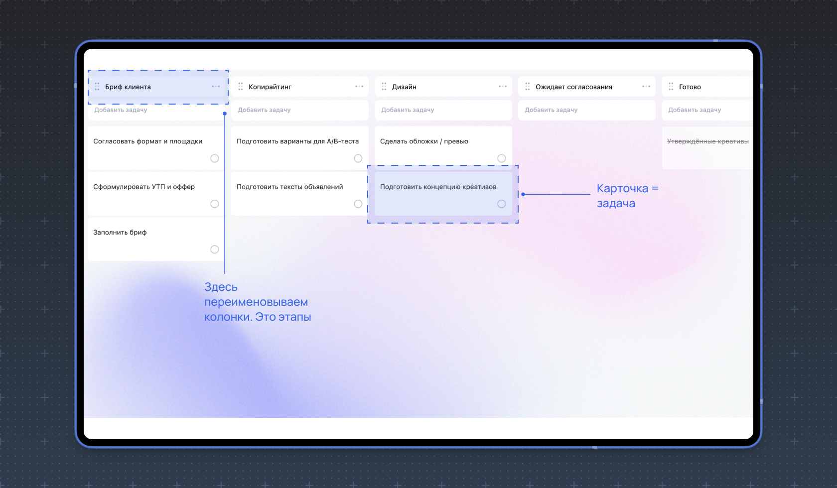 Рабочее пространство WEEEK