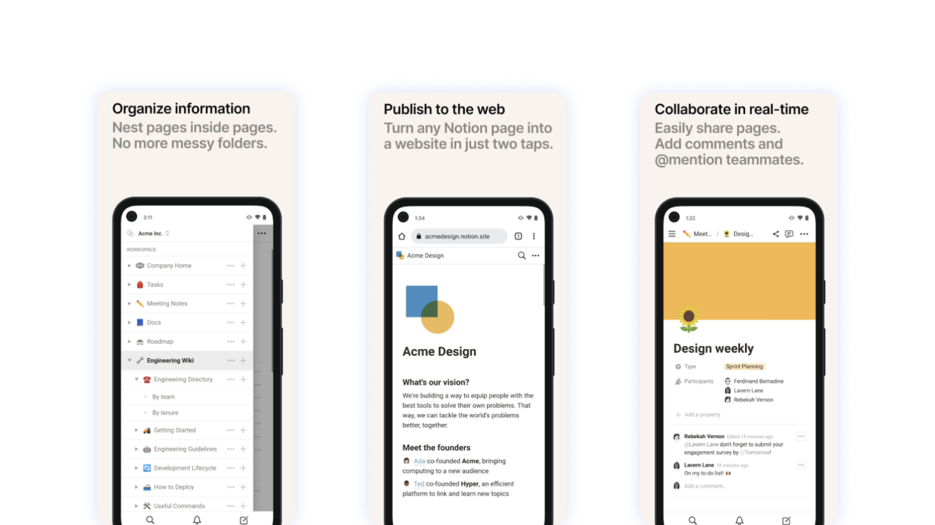 Notion task planner for Android