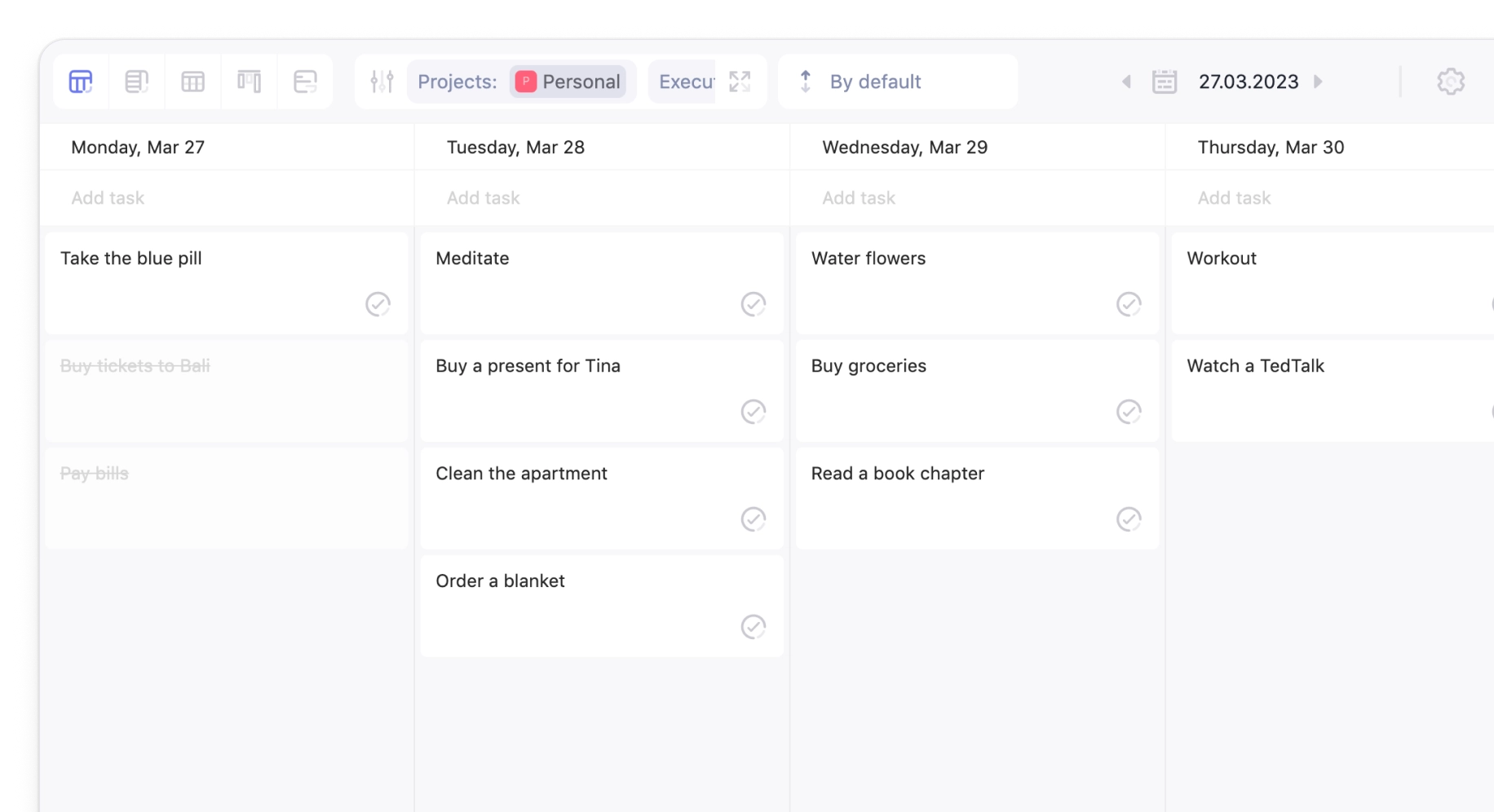 WEEEK&nbsp;Kanban board