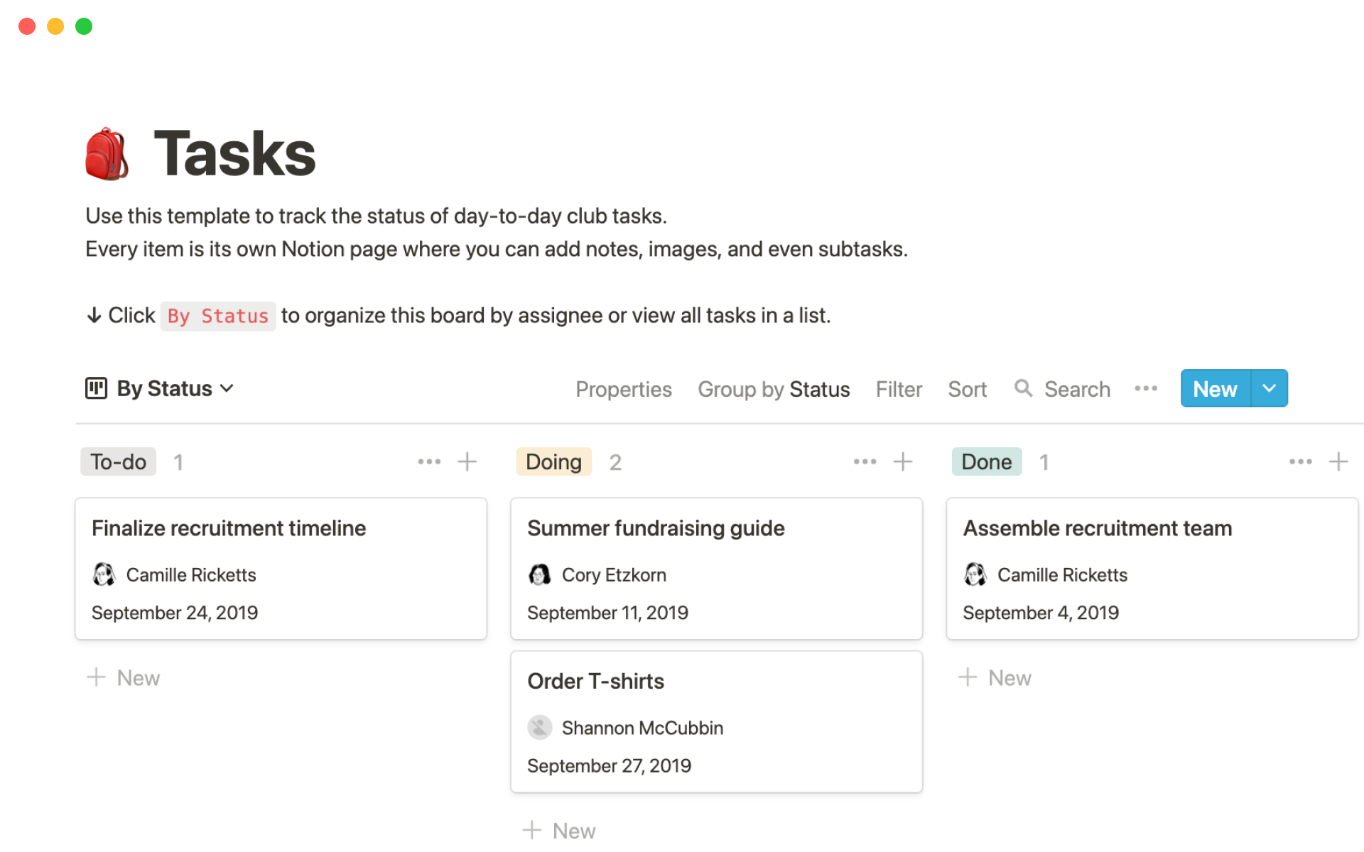 Kanban in Notion