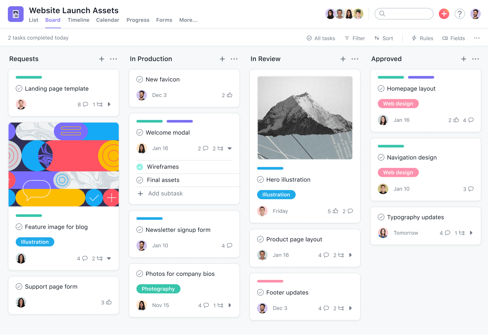 Kanban in Asana