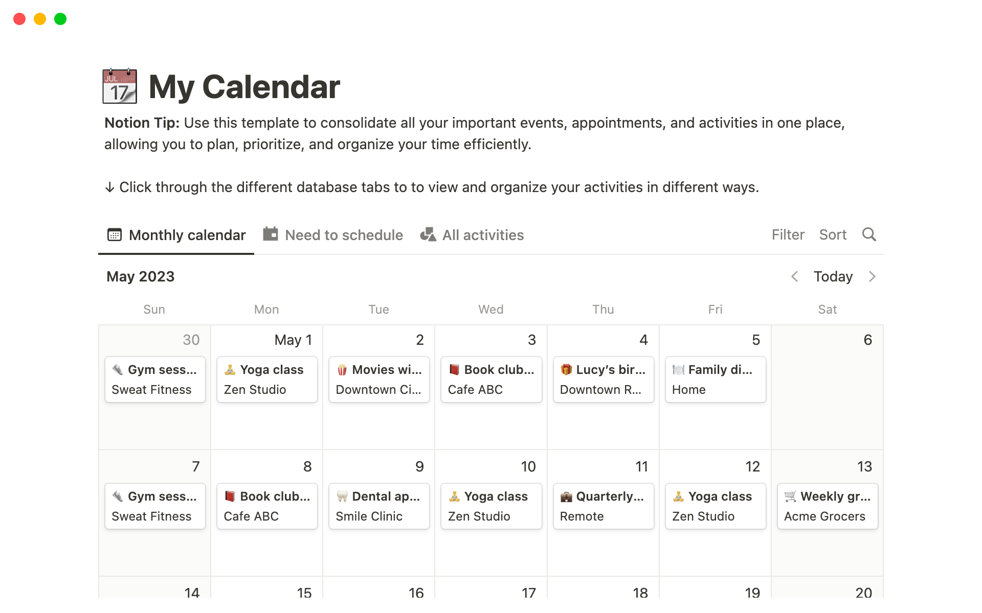 calendar planner download