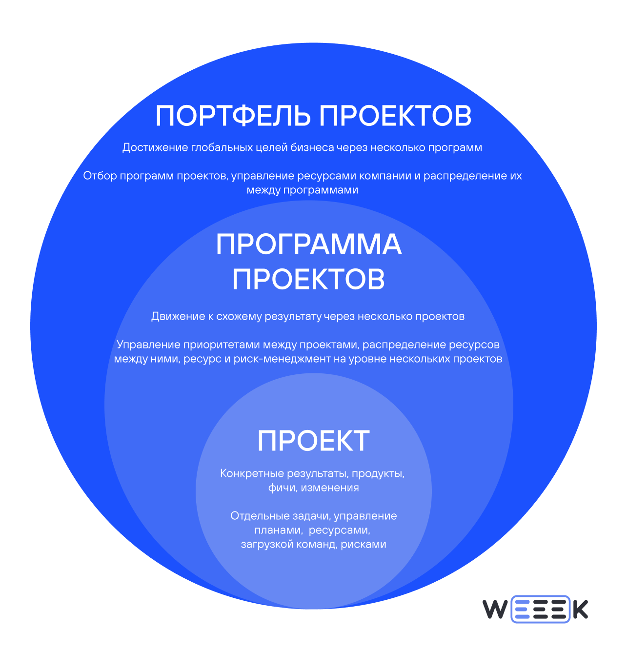 Место программы проектов в проектном управлении