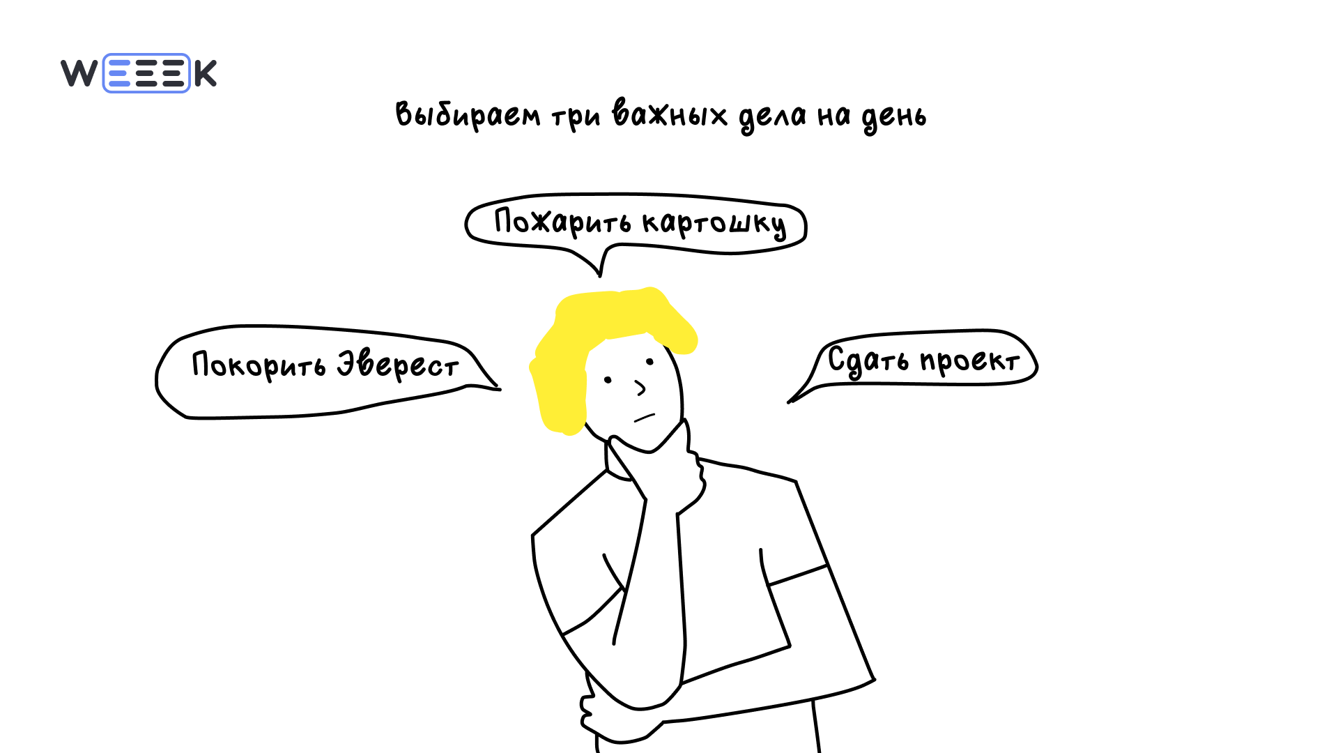 Принцип трёх дел — фокус на главном