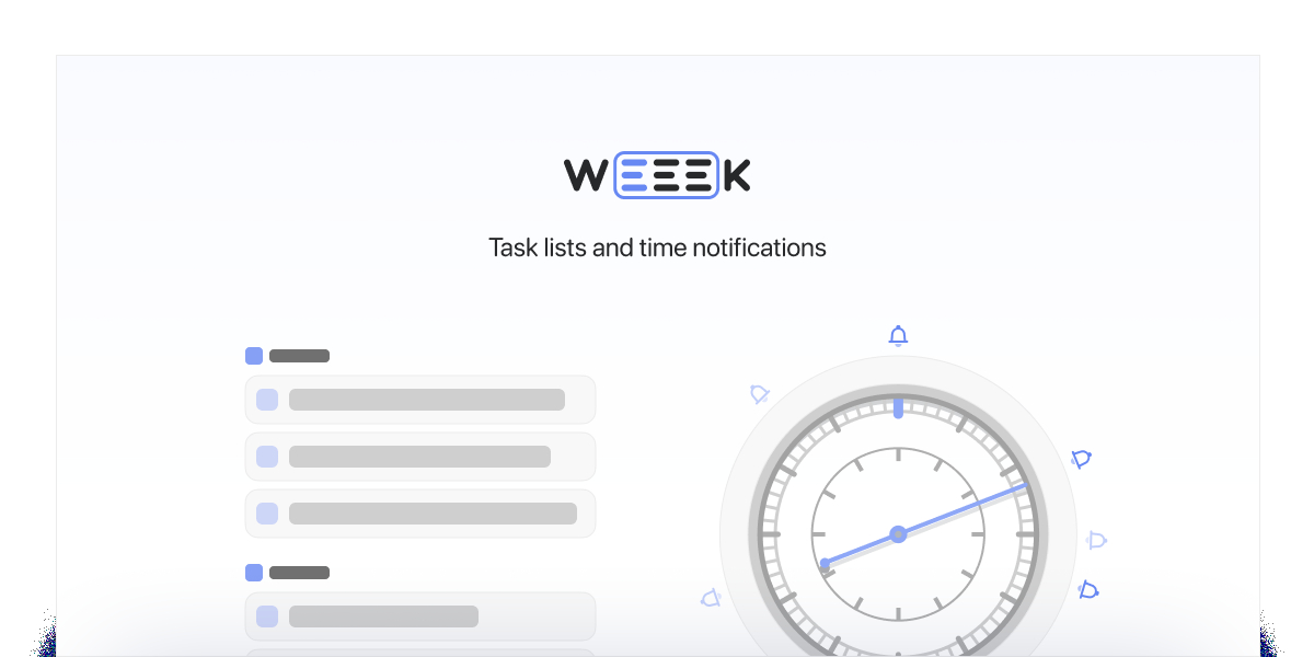 WEEEK Week #37: Task lists and notifications by time