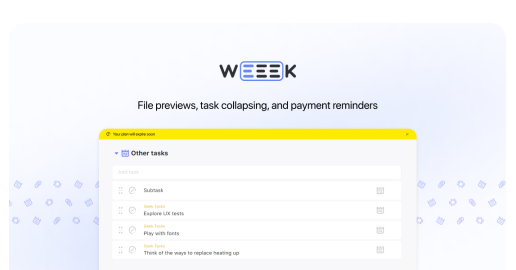 WEEEK Week #53: File previews, task collapsing, and payment reminders