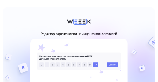 WEEEK Week #63: редактор, горячие клавиши и оценка пользователей