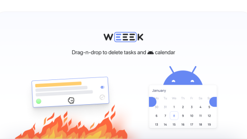 WEEEK Week #45: Drag-n-drop to delete and calendar on Android