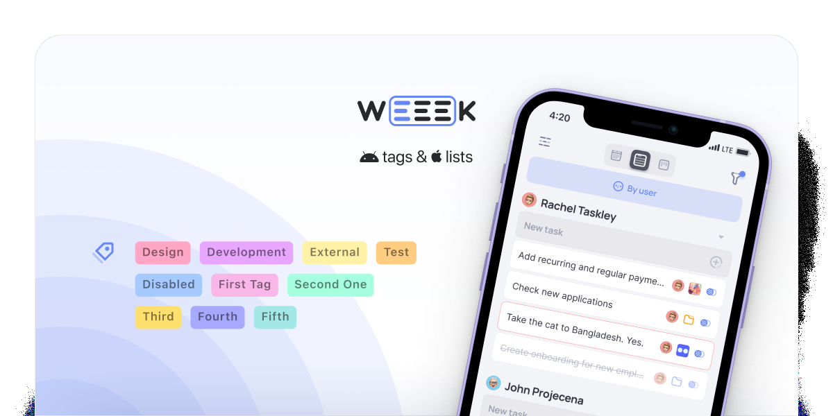 WEEEK Week #46: Tags on Android, lists on iOS and much more