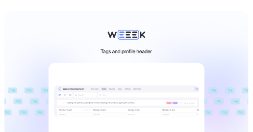 WEEEK Week #56: Tags and Profile Header