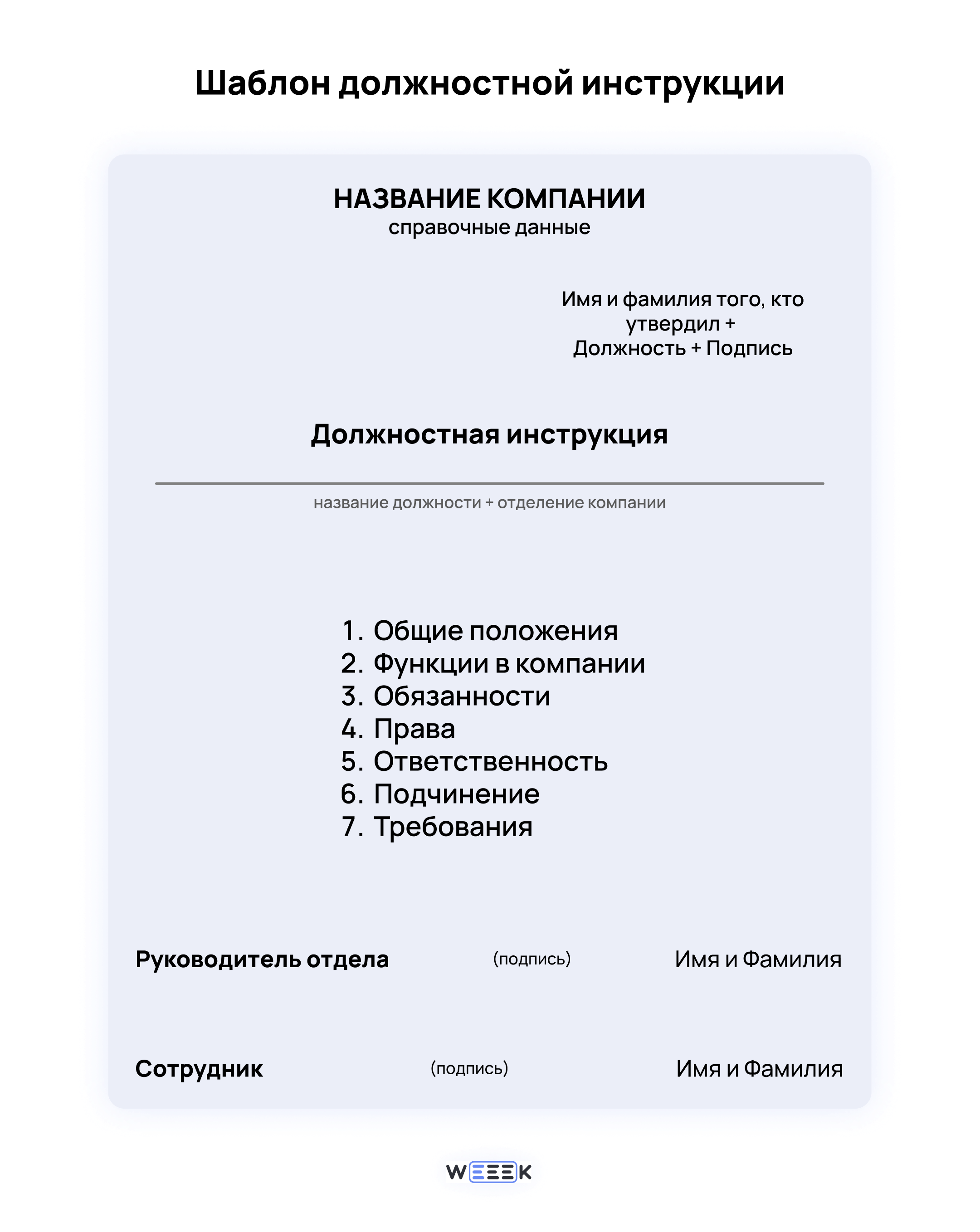 Должностная Инструкция: Цель, Структура, Способы Хранения