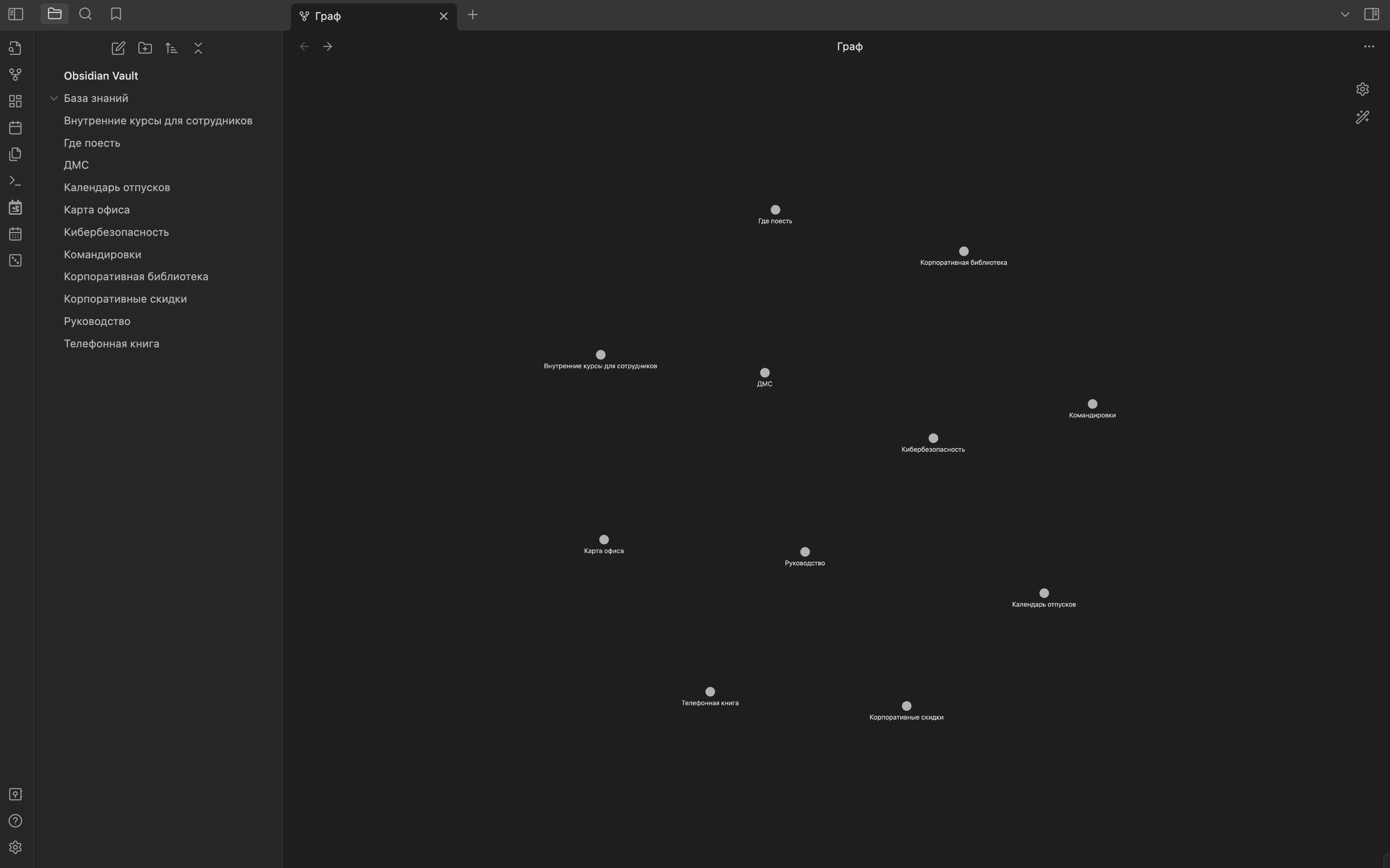 База знаний Obsidian