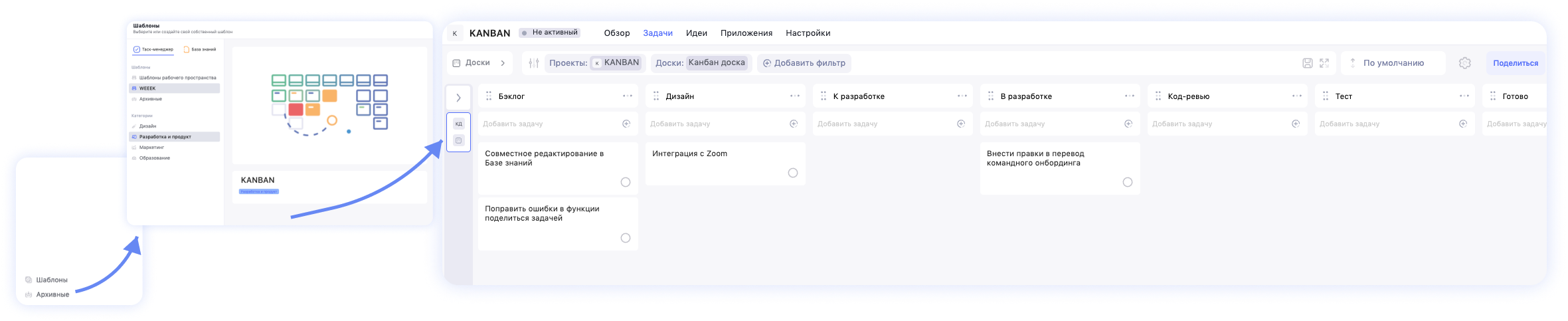 Шаблон проекта разработки по Канбан