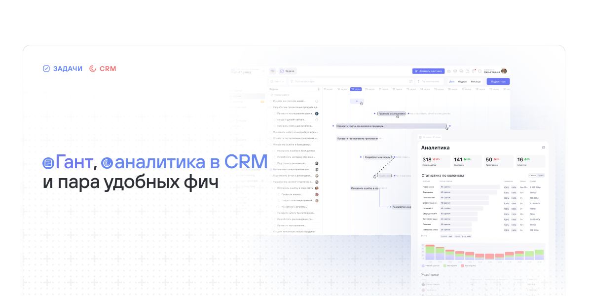 WEEEK WEEK #82: Гант, аналитика в CRM и пара удобных фич 