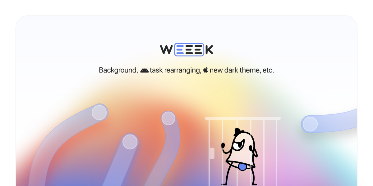 WEEEK Week #39: Backgrounds, drag-and-drop tasks, new dark theme, etc.