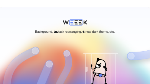 WEEEK Week #39: Backgrounds, drag-and-drop tasks, new dark theme, etc.